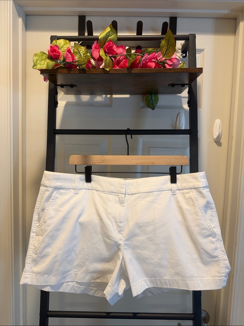 J. Crew Plus Size White High-Waist Cotton Shorts